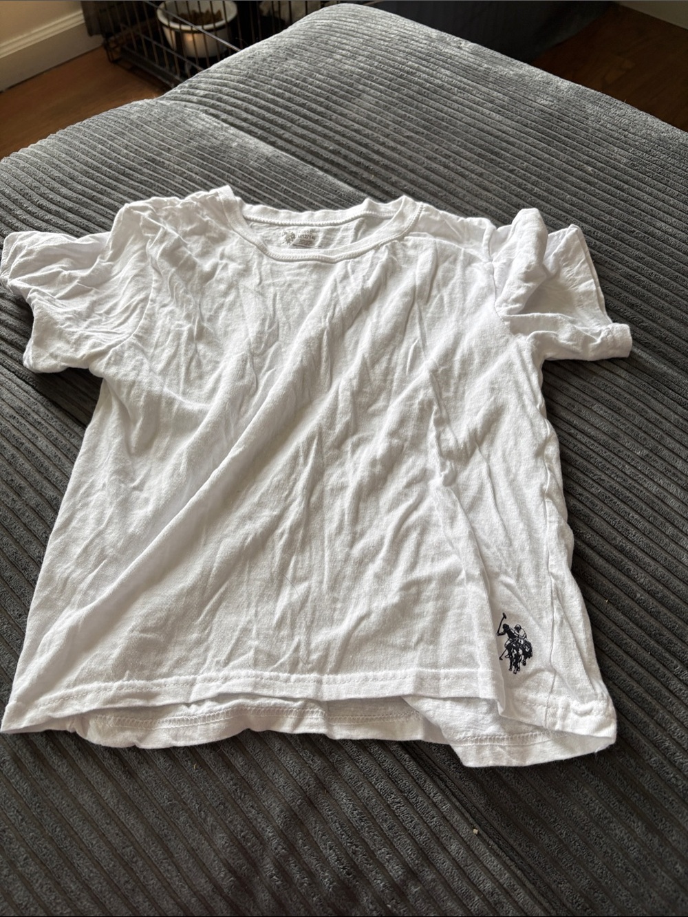 U.S. Polo Assn. White Short Sleeve Tee with Polo Player Logo